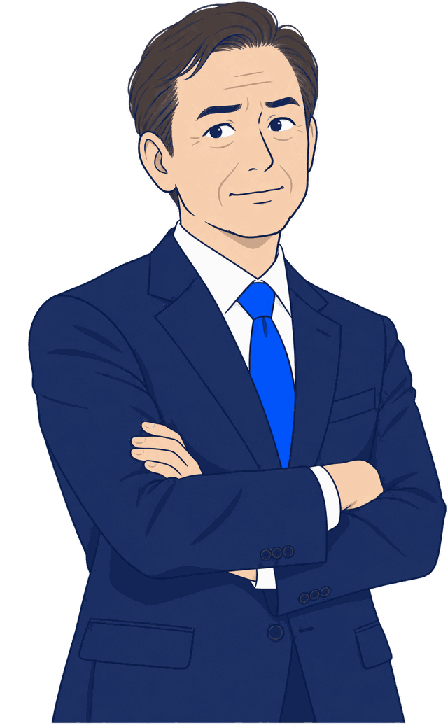 腕を組んで考える経営陣（決裁者）